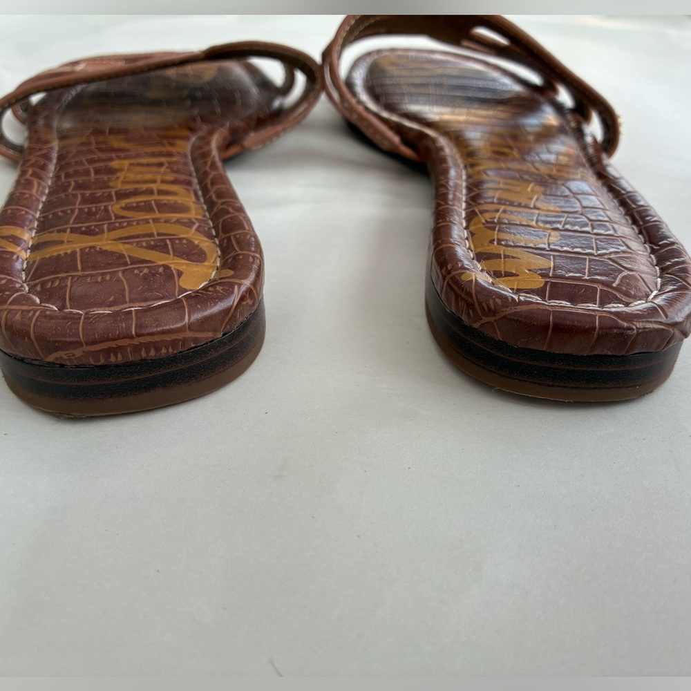 Sam Edelman Bay Cutout Slide Sandal in Saddle Leather color, like new, size 7.5 - Picture 6 of 8